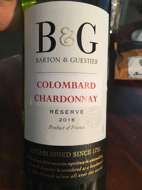 2015 Barton & Guestier Chardonnay Vin De Pays D'Oc Reserve, France ...