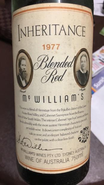 Mcwilliam's inheritance sharaz Cabernet (9311769050009)