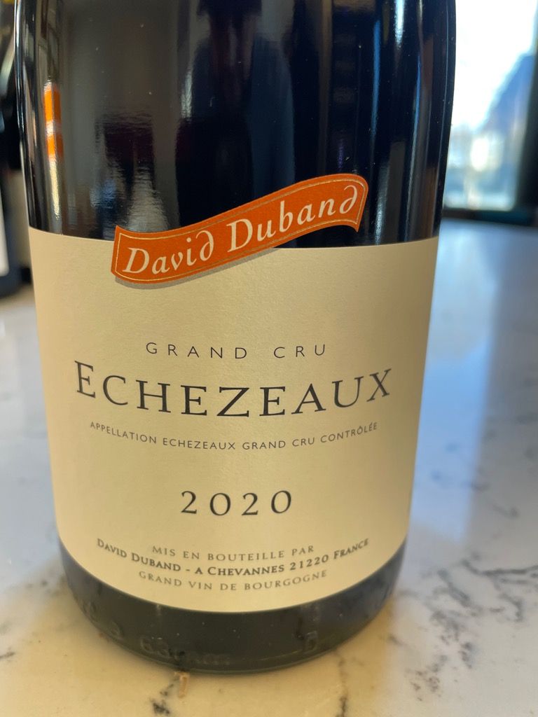 ダヴィドデュバン Echezeaux 2020 2020 David Duband Echezeaux - CellarTracker