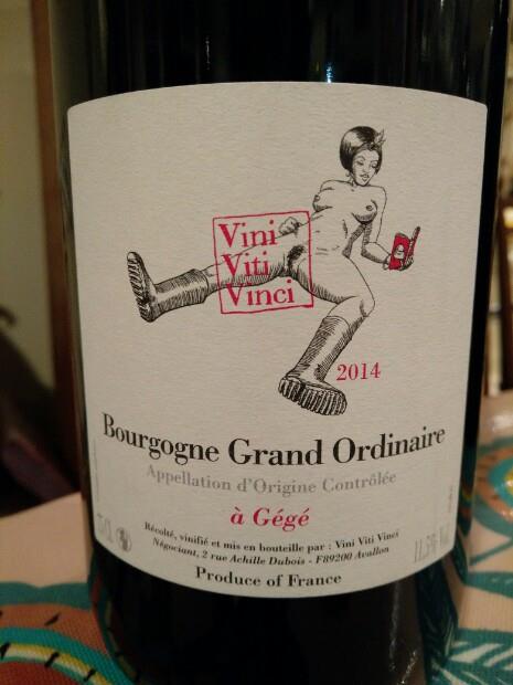 2016 Vini Viti Vinci Bourgogne-Grand-Ordinaire à Gégé - CellarTracker