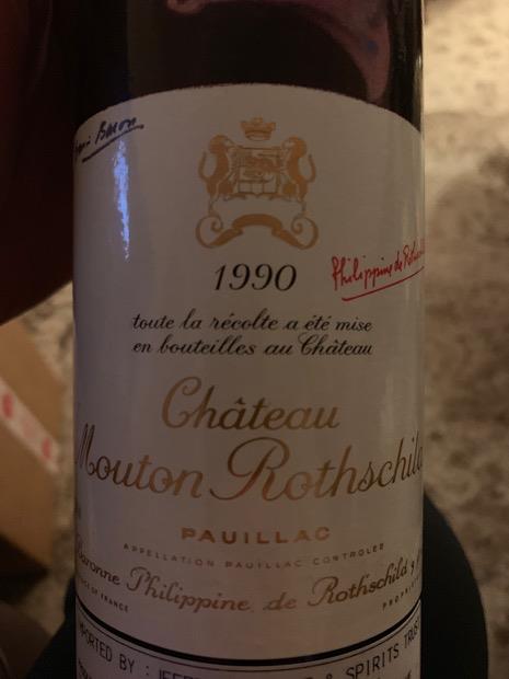 1990 Château Mouton Rothschild - CellarTracker