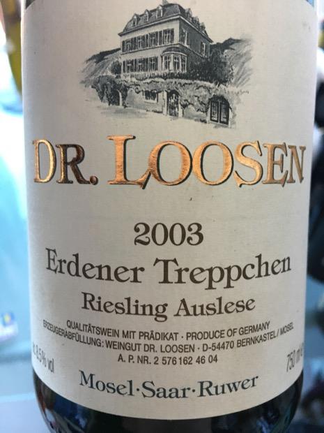 2003 Dr. Loosen Erdener Treppchen Riesling Auslese - CellarTracker