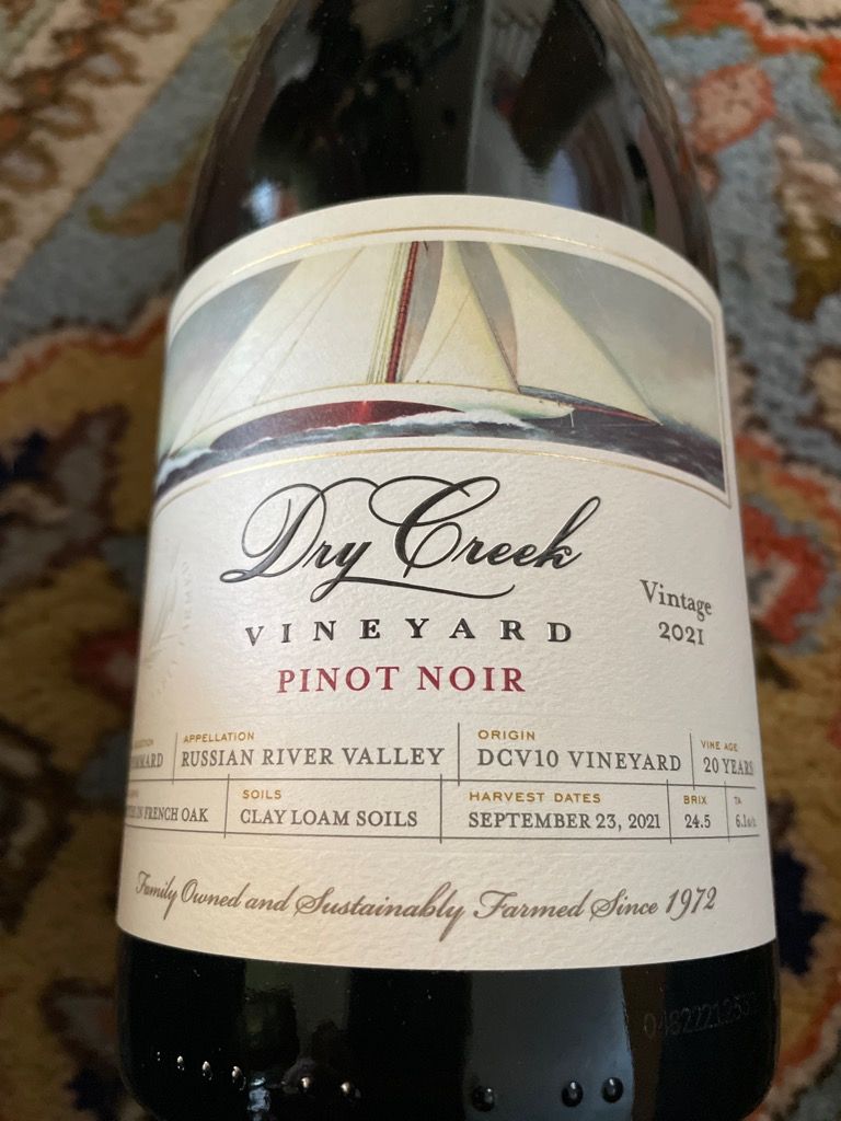 2021 Dry Creek Vineyard Pinot Noir Russian River Valley, USA ...