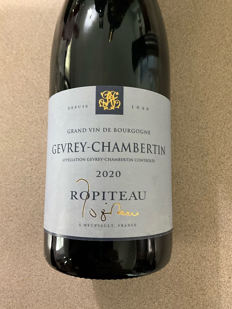 2020 Ropiteau Gevrey-Chambertin - CellarTracker