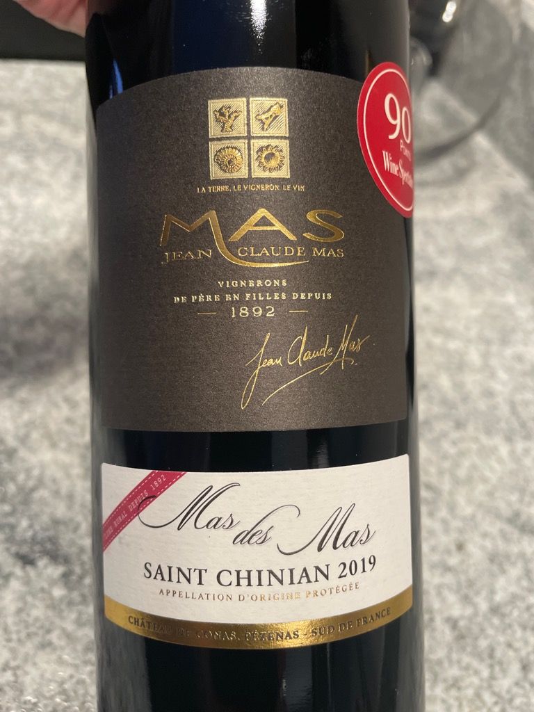 des Mas Mas Mas 2019 Jean-Claude - Saint-Chinian CellarTracker