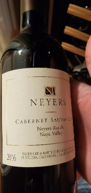 2016 Neyers Cabernet Sauvignon Neyers Ranch, USA, California, Napa ...