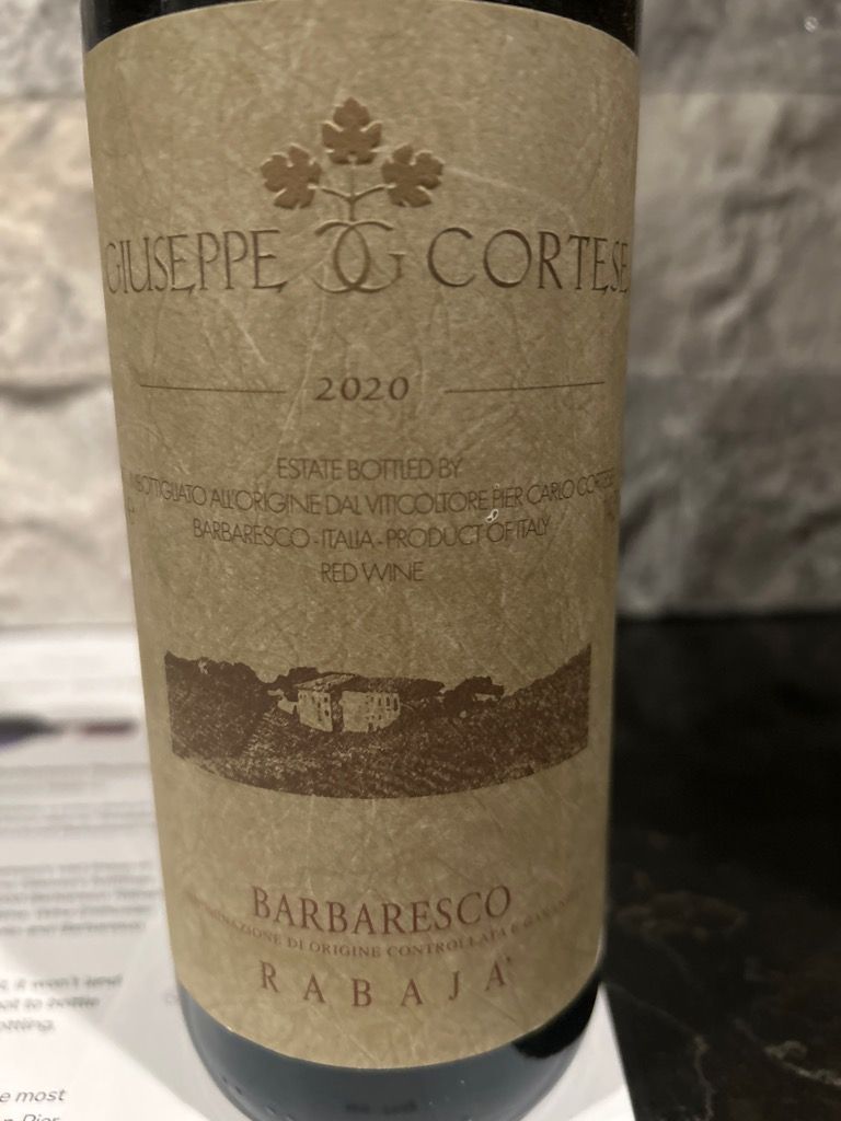 2020 Giuseppe Cortese Barbaresco Rabajà - CellarTracker