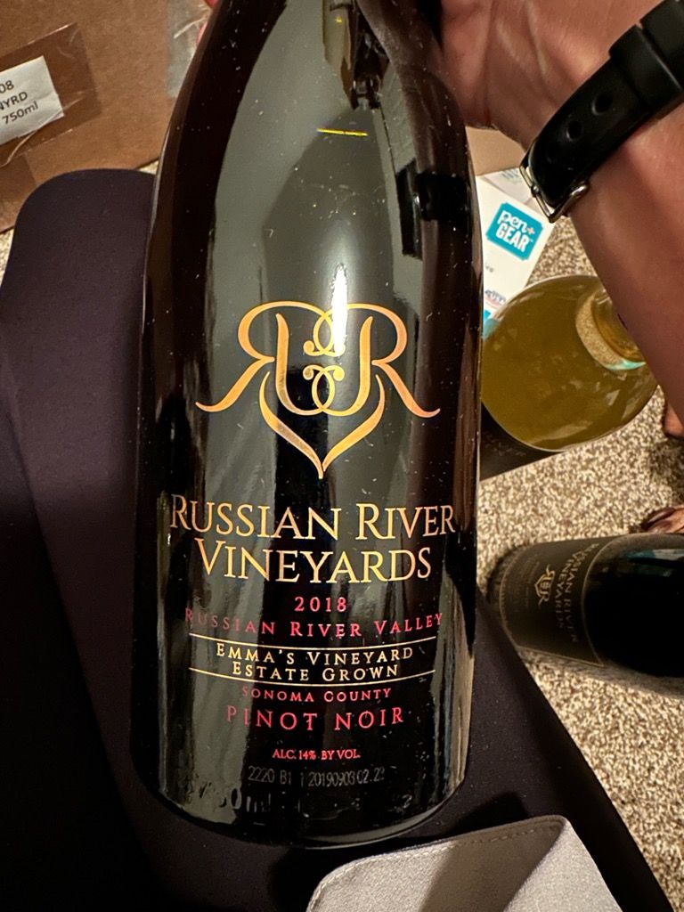 2018 Russian River Vineyards Pinot Noir Emma's Vineyard Russian River ...