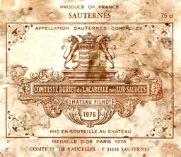 1976 Château Filhot, France, Bordeaux, Sauternais, Sauternes ...