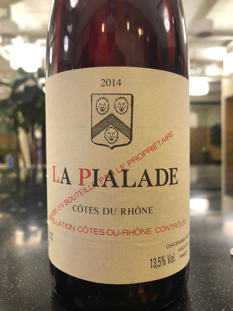 2014 Château Rayas Côtes du Rhône La Pialade - CellarTracker