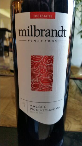 Milbrandt vineyards the estates Merlot glass 750ml (896280001000)