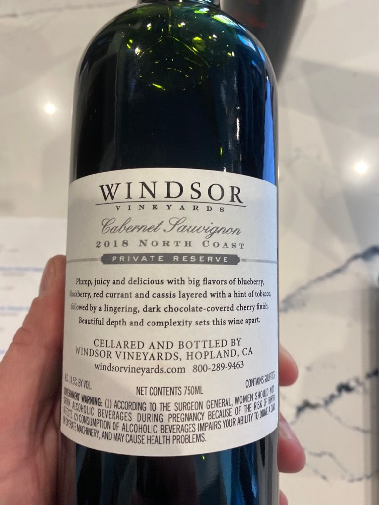 2018 Windsor Vineyards Sauvignon North Coast, USA, California