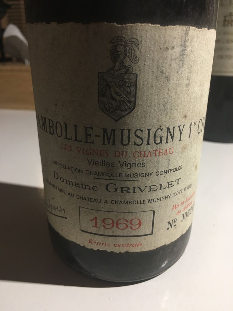 1969 Domaine Grivelet Chambolle-Musigny 1er Cru Vignes de Chateau