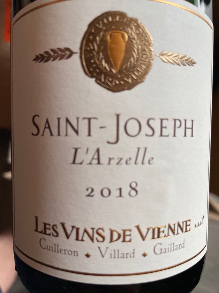 2018 Les Vins de Vienne St. Joseph l'Arzelle, France, Rhône, Northern Rhône, St. Joseph