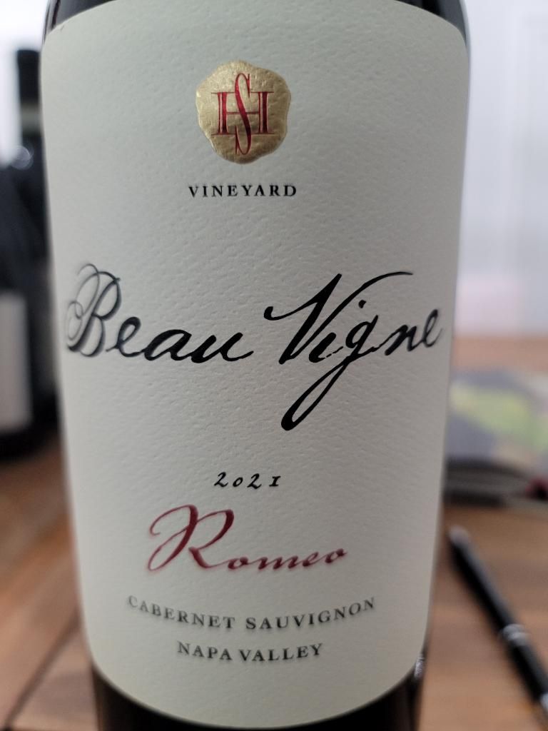 2021 Beau Vigne Cabernet Sauvignon Romeo Usa California Napa Valley Cellartracker 3644