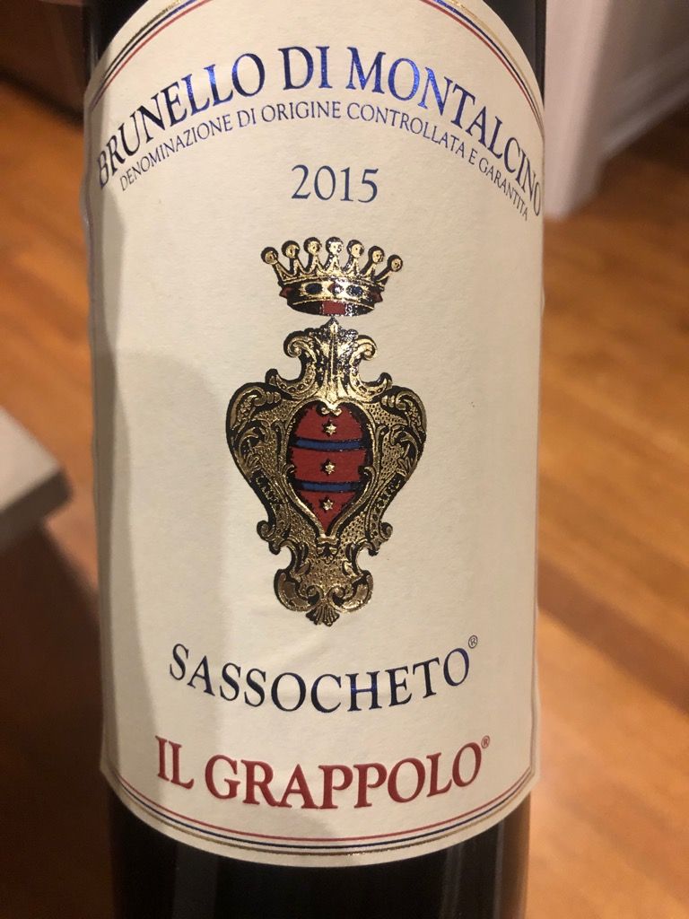 2015 Il Grappolo Brunello di Montalcino Sassocheto, Italy, Tuscany ...